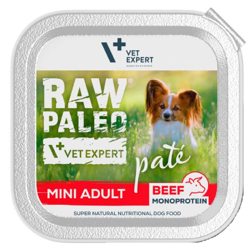 RAW PALEO DOG MINI pastēte suņiem Liellops 150g